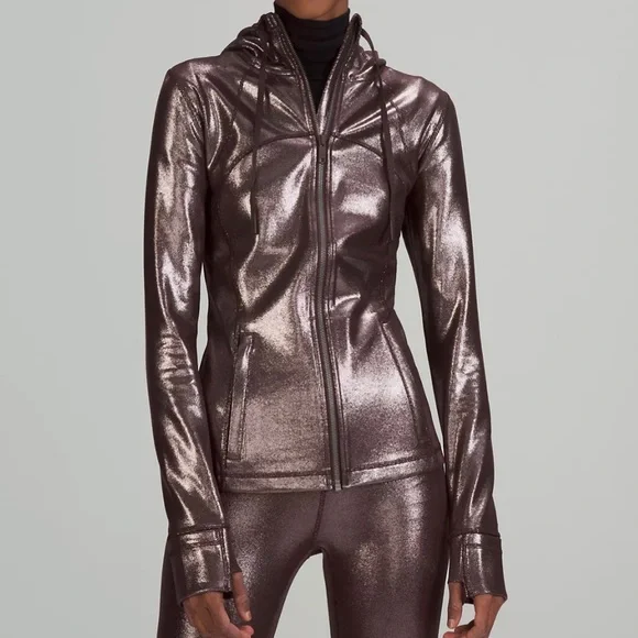 043.Lululemon Define hooded jacket shine radiant foil print French press sizes 8 - Picture 1 of 16